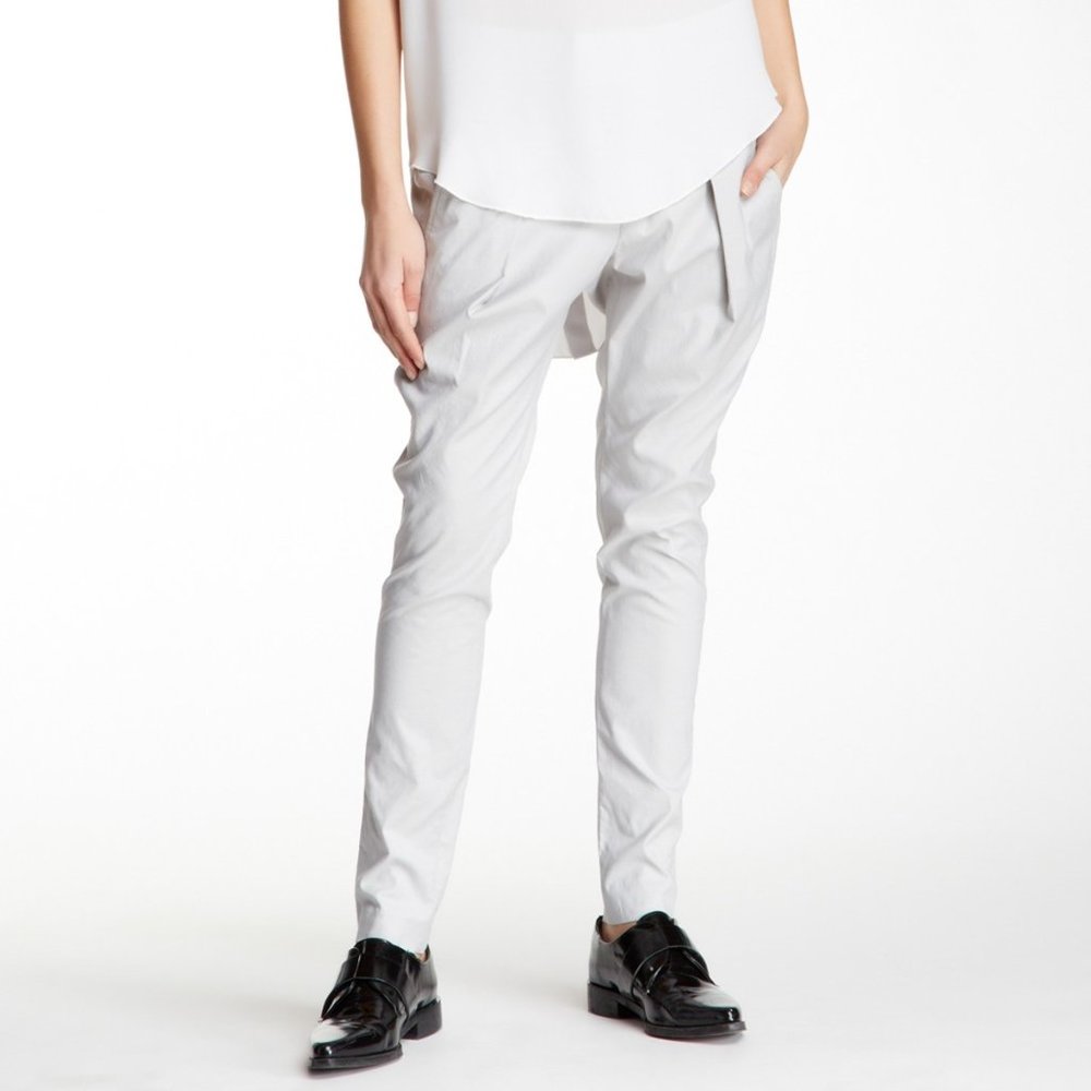 Helmut Lang Lacquered Cotton Trouser Pants Size 4